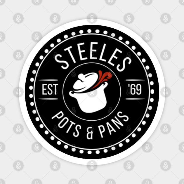 STEELES POTS AND PANS Magnet by DarkStile